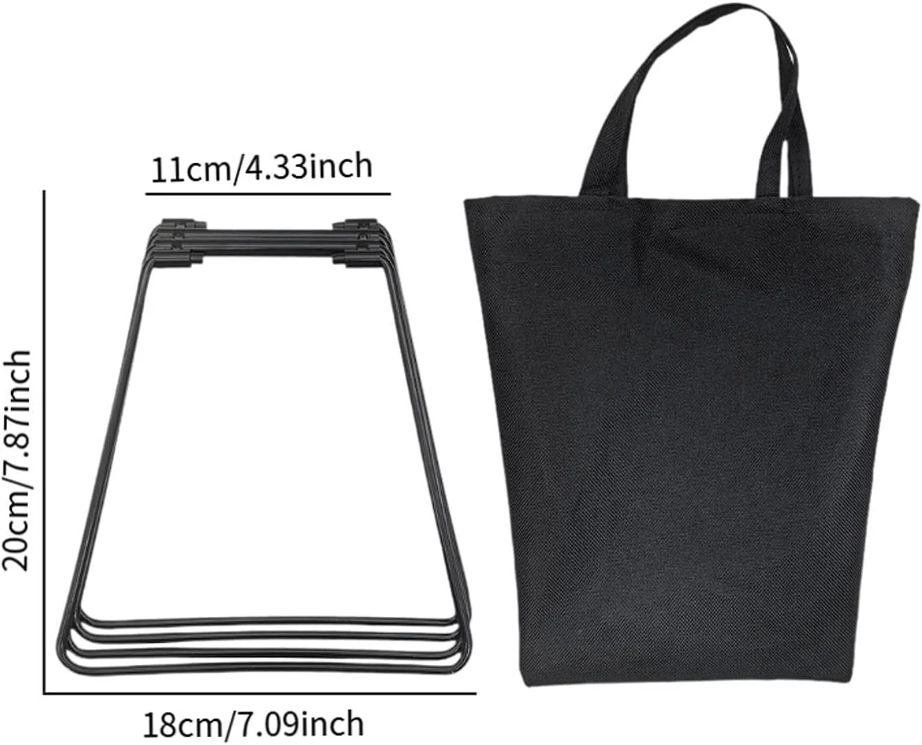 Foldable Cooler Stand with Carry Bag Stable Versatile Trash Bag Holder Compact Storage Bin Stand Ice Box Holder for Camping