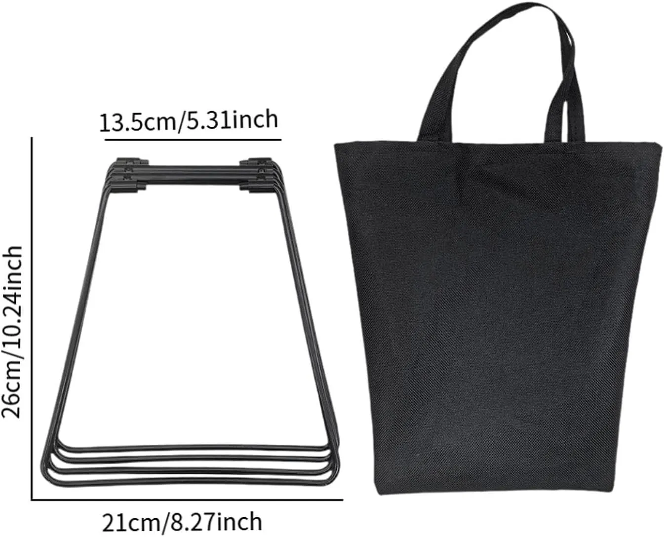 Foldable Cooler Stand with Storage Bag Stainless Steel Storage Bin Stand Luggage Rack for Outdoor Barbecue Cooking Hiking