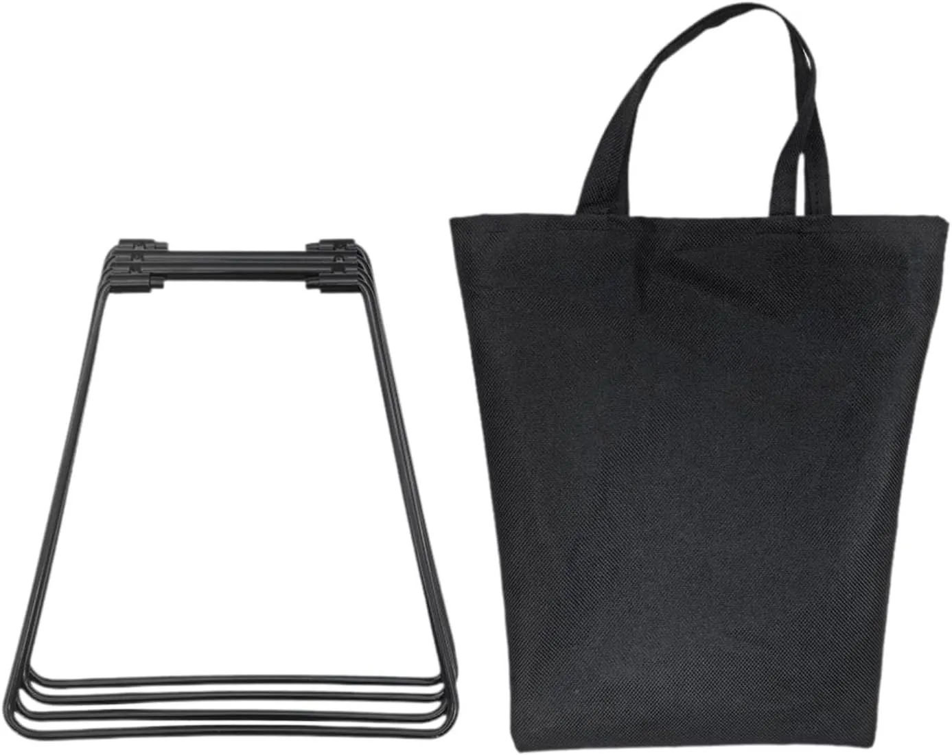 Foldable Cooler Stand with Storage Bag Stainless Steel Storage Bin Stand Luggage Rack for Outdoor Barbecue Cooking Hiking