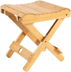 Foldable Fishing Chair Wood Stool Portable Chair Hiking Seat Folding Stool for Outdoor Use