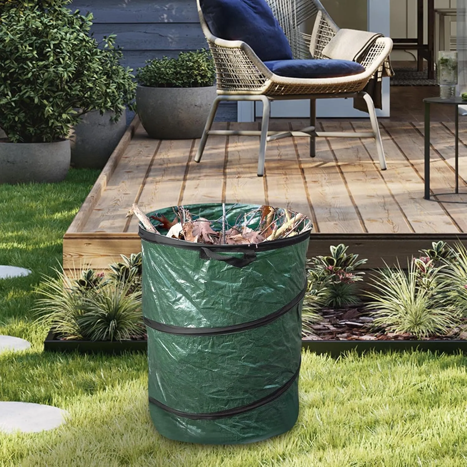 Foldable Trash Can for Camping - Camping Garbage Bag Holder | Multifunctional Camp Compost Bin, Garden Yard Trash Bag, Large Capacity Camping Recycling Bin for Outdoor Garden Garbage Bin