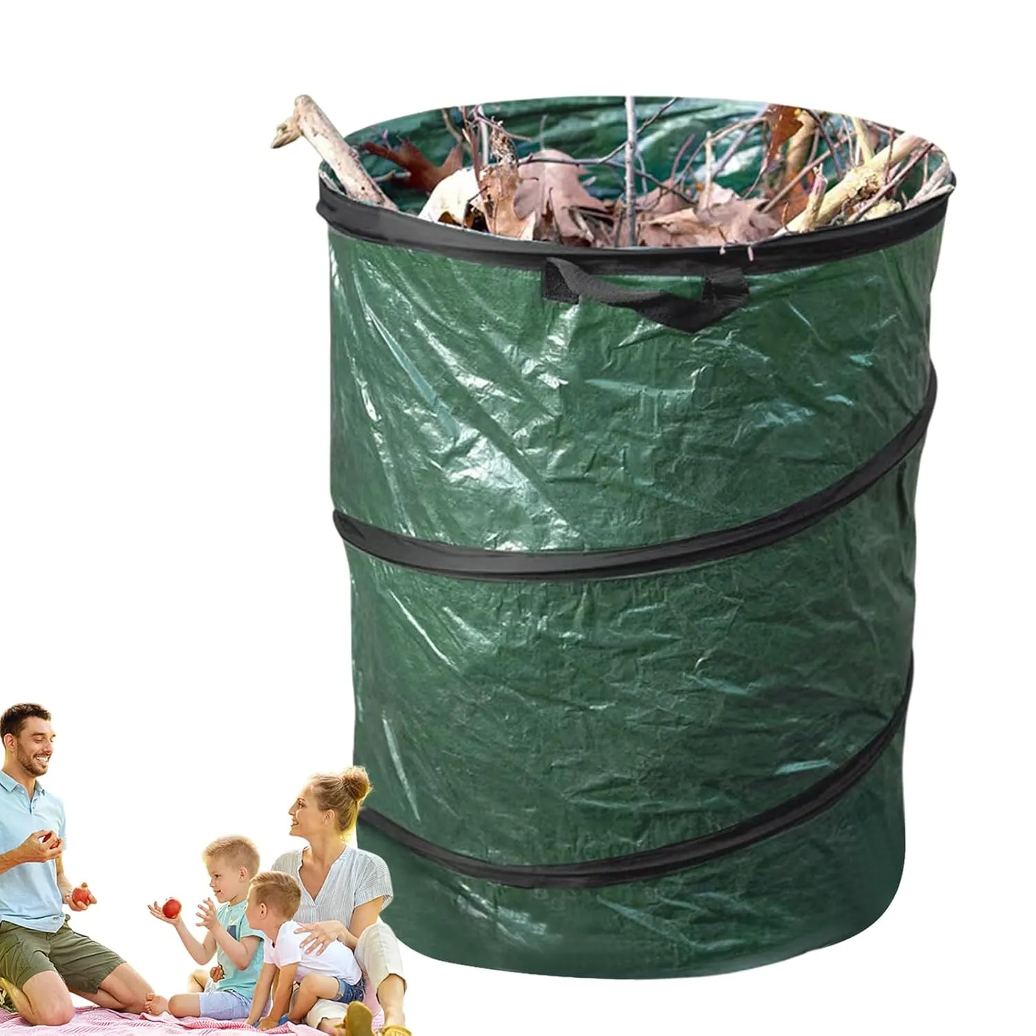 Foldable Trash Can for Camping - Camping Garbage Bag Holder | Multifunctional Camp Compost Bin, Garden Yard Trash Bag, Large Capacity Camping Recycling Bin for Outdoor Garden Garbage Bin