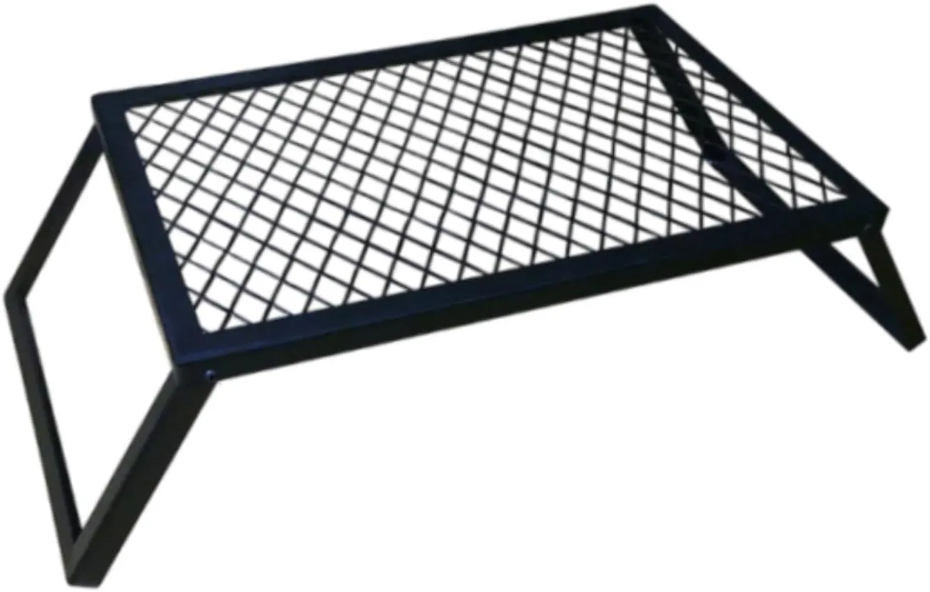 Folded Campfire Grill BBQ Grill Camp Fire Cooking Rack Portable Grate Camping Grill for Hiking RV Camping Outdoor Trip Picnic
