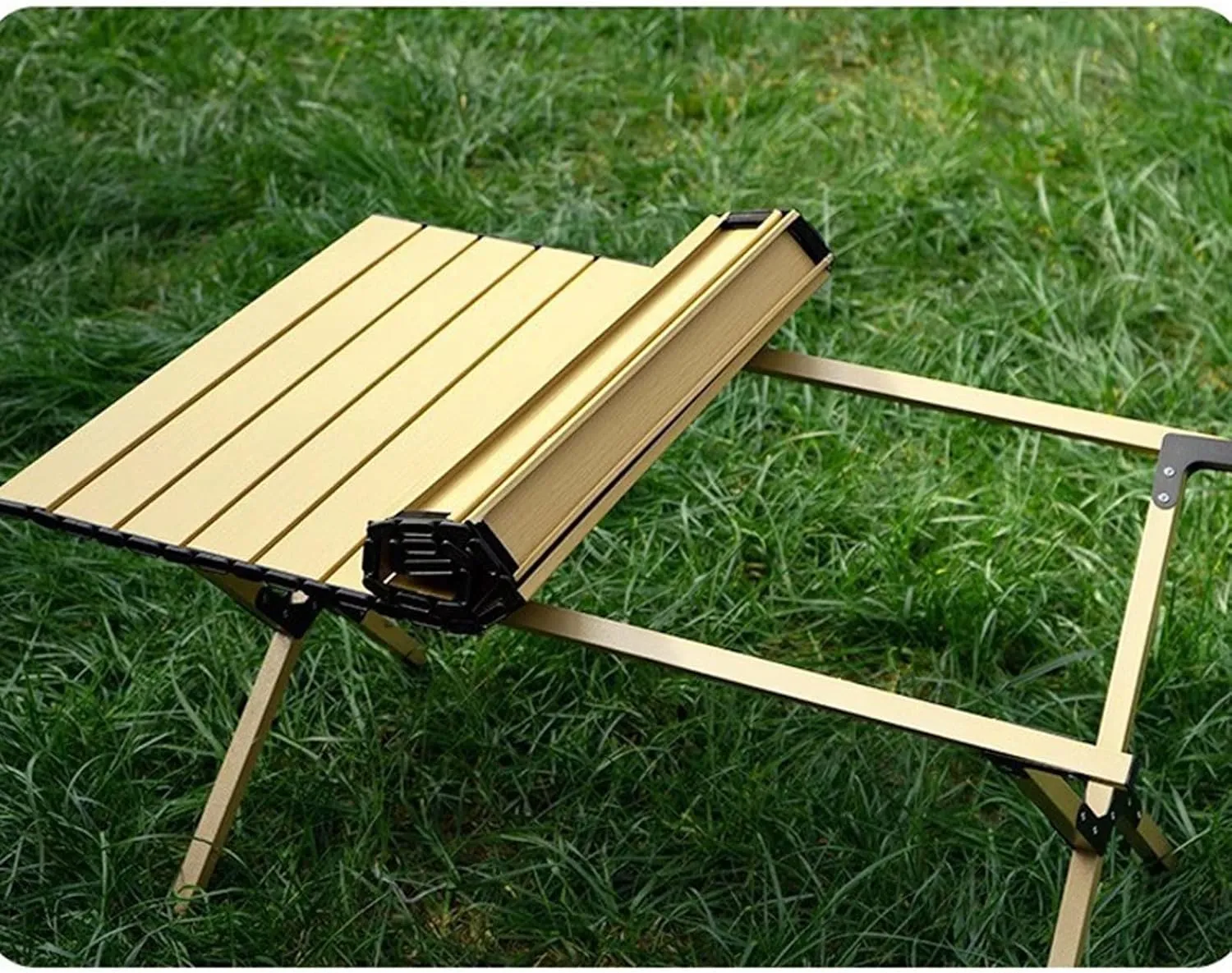Folding Camping Table and air Set, Portable Camp airs Lightweight Roll up Carbon Steel Camp Table Foldable Lawn air Picnic Table with Carrying Bag