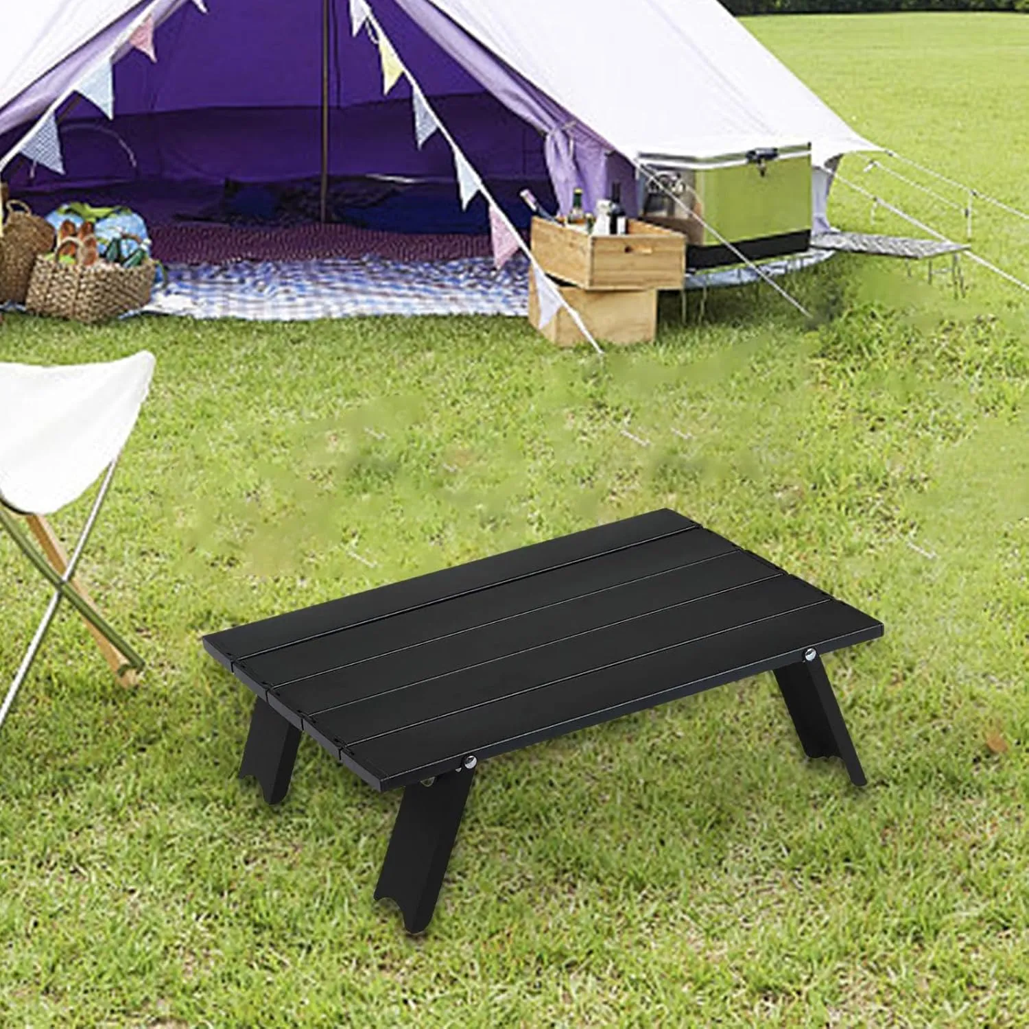 Folding Camping Table Outdoor Desk Aluminum BBQ Beach Table Backyard