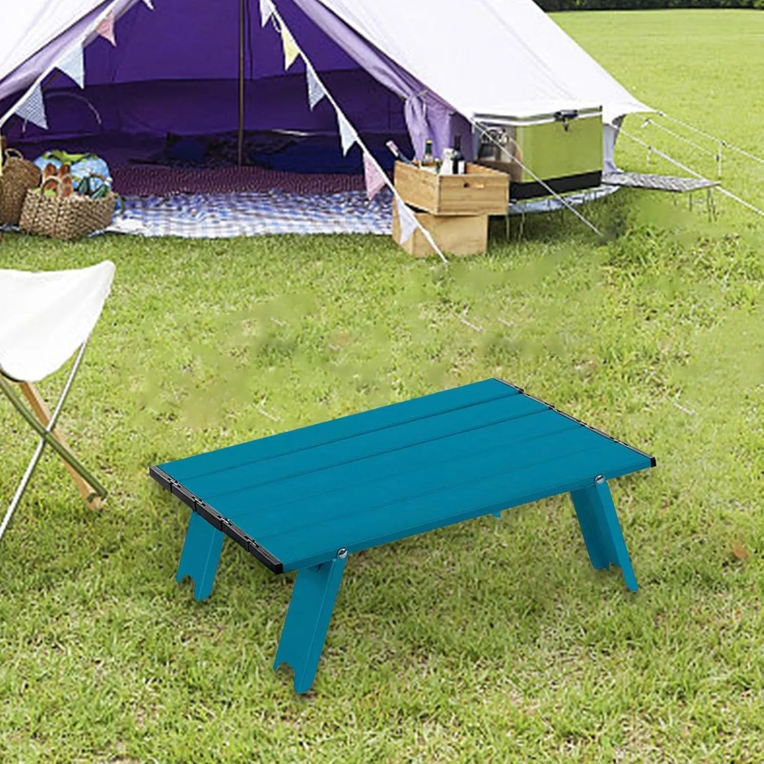 Folding Camping Table Outdoor Desk Aluminum BBQ Beach Table Backyard