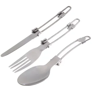 Folding Fork and Spoon Tab with Bag