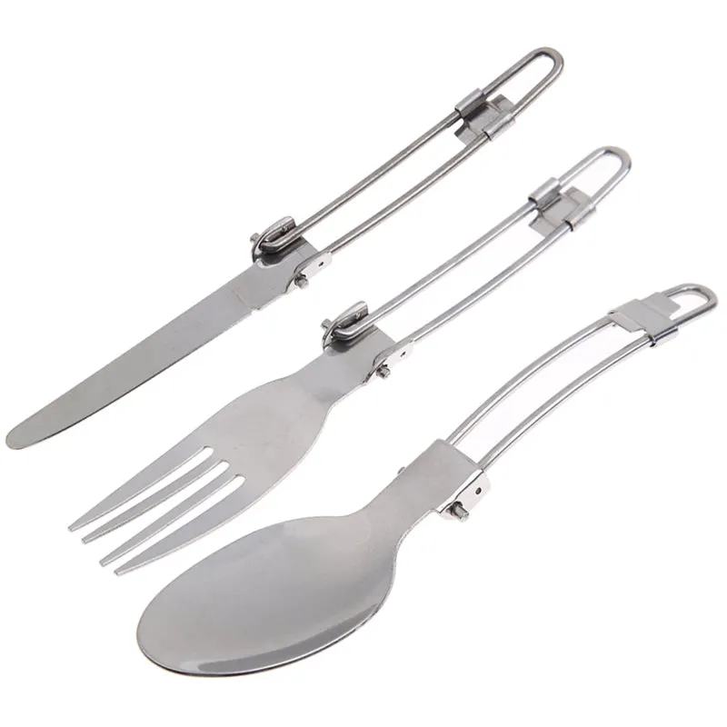 Folding Fork and Spoon Tab with Bag