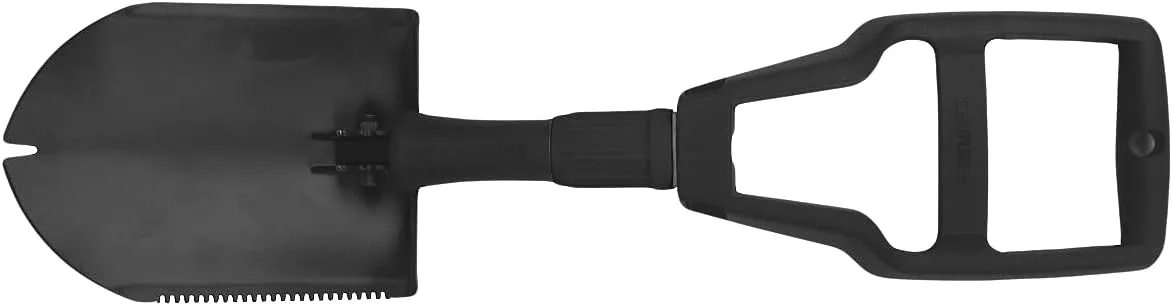 Folding Spade 3-Piece Plastic Handle with Bag Black