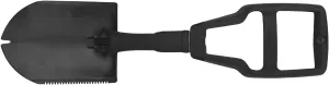 Folding Spade 3-Piece Plastic Handle with Bag Black