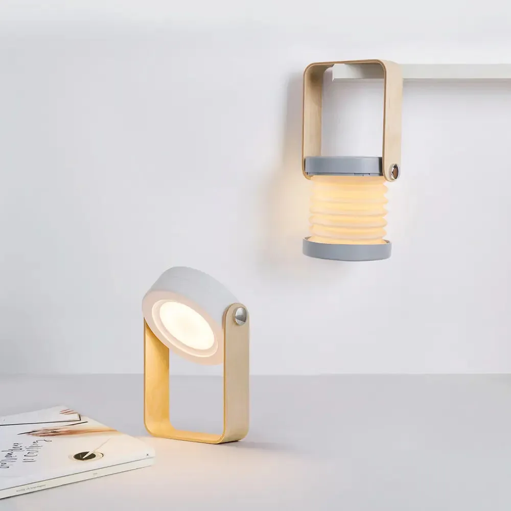 Folding Table Lantern Light, USB Rechargeable, Touch Sensor For Bedside Reading, Camping, Home Office, 3 Levels Of Brightness