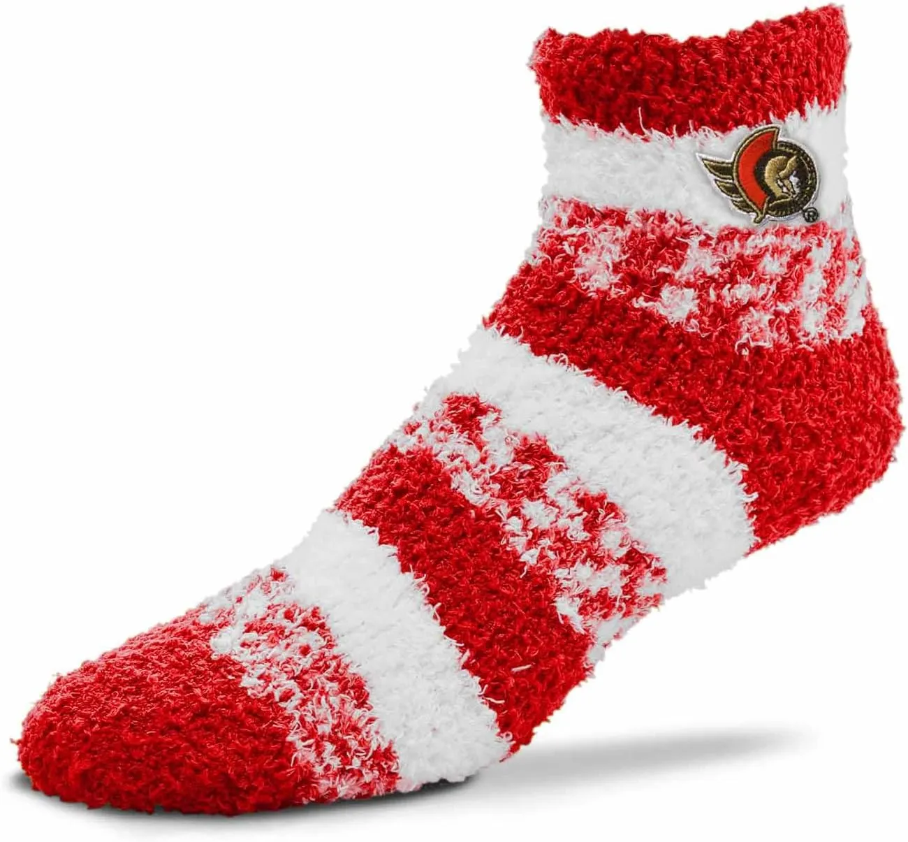 For Bare Feet NHL Unisex Cozy Sleep Socks, Fuzzy Ankle Length Plush and Soft, Women Men, One Size Fits Most