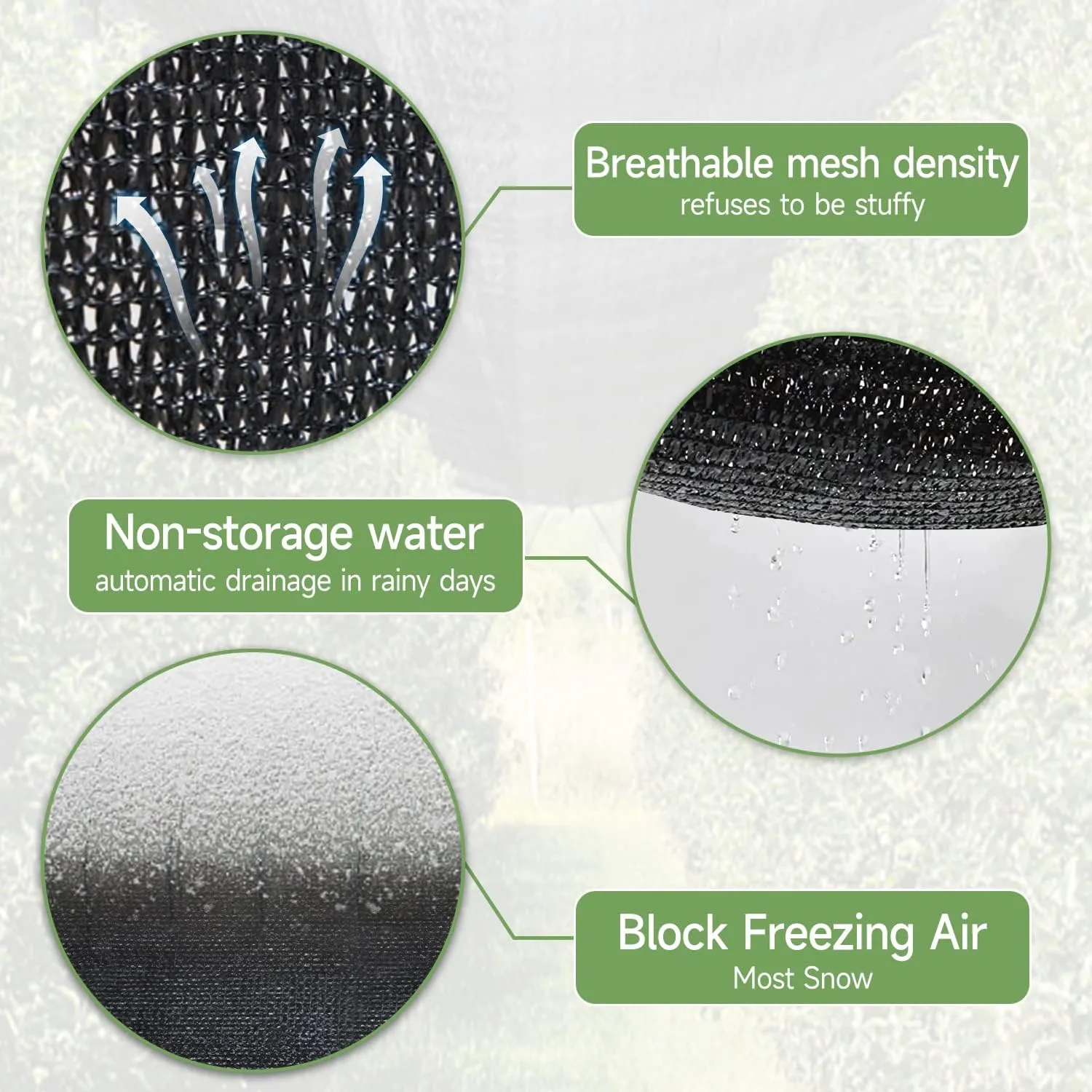 FOTMISHU 75%-80% Shade Cloth 6.5ftx10ft Heavy Duty Anti-Aging Sun Mesh UV Resistant Net, Sunblock Garden Shade Mesh Tarp for Plant Cover, Barn or Kennel, Flowers, Plants, Used for 3 Years or Even Long