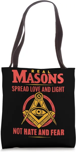 Freemason Masonic Fraternal Freemasonry Square Compass Tote Bag