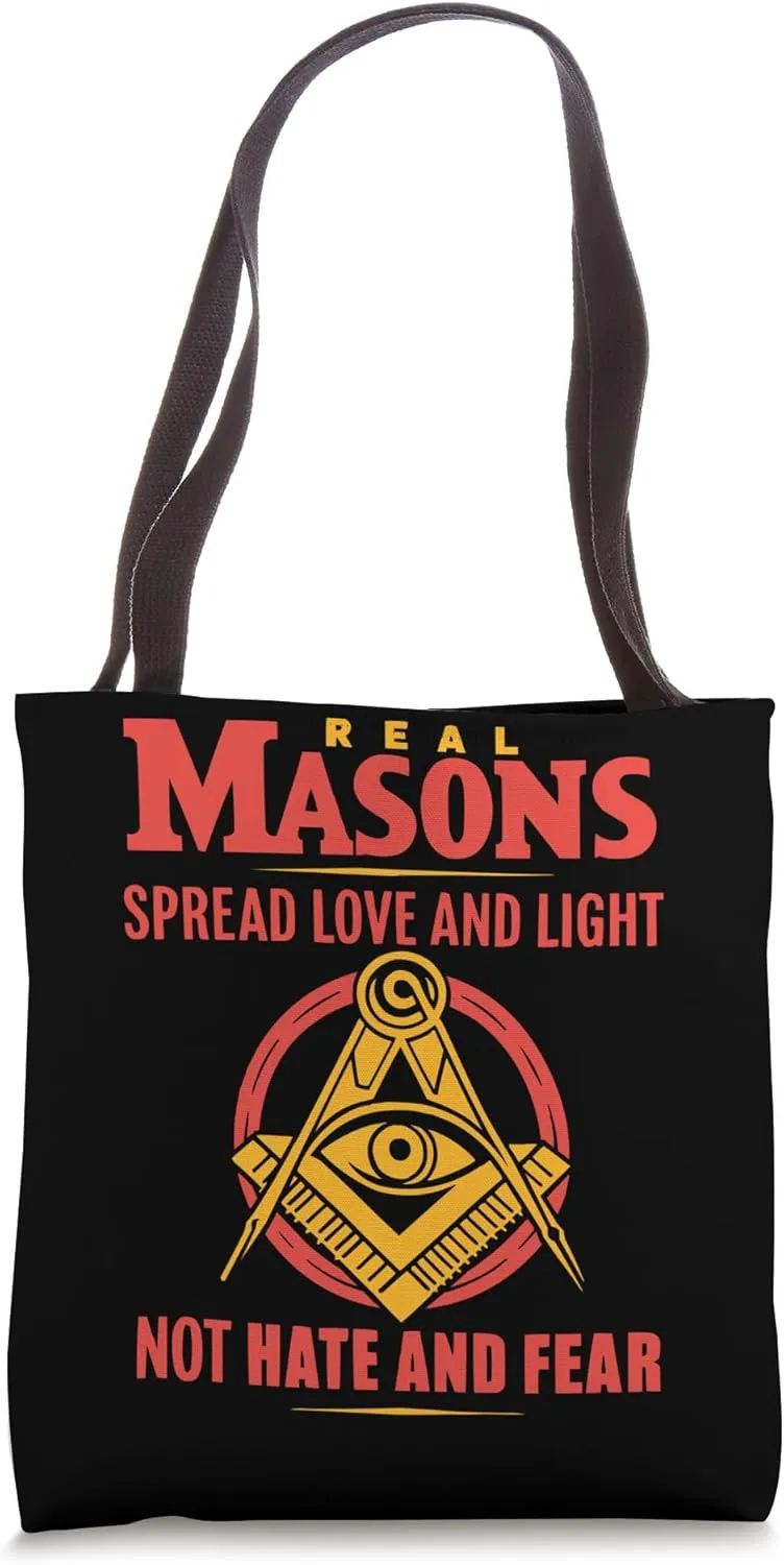 Freemason Masonic Fraternal Freemasonry Square Compass Tote Bag