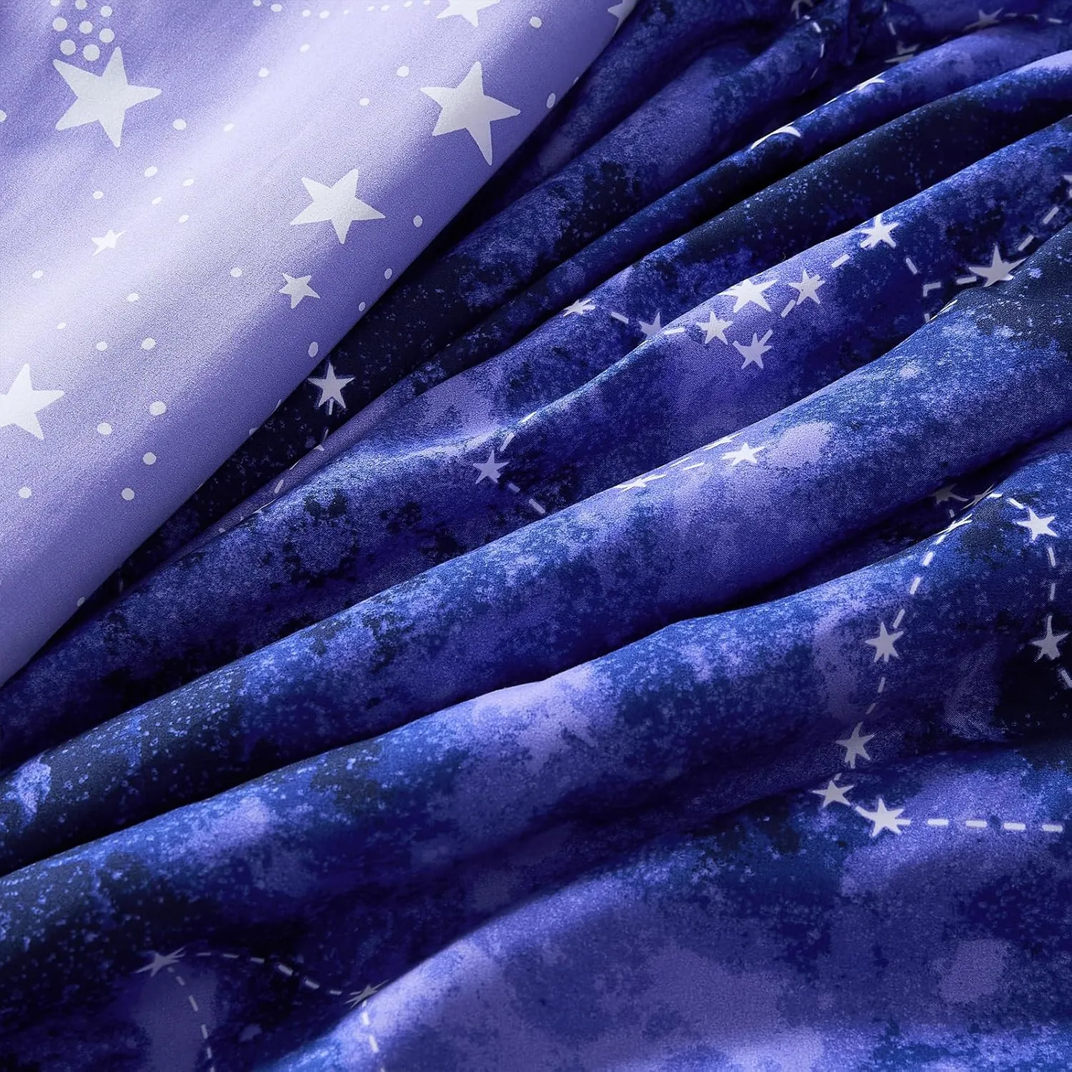 Full Size Comforter Set for Boys-7 Pieces Galaxy Glow in The Dark Full Bedding Sets for Kids, Ultra Soft Bed in A Bag with Sheets