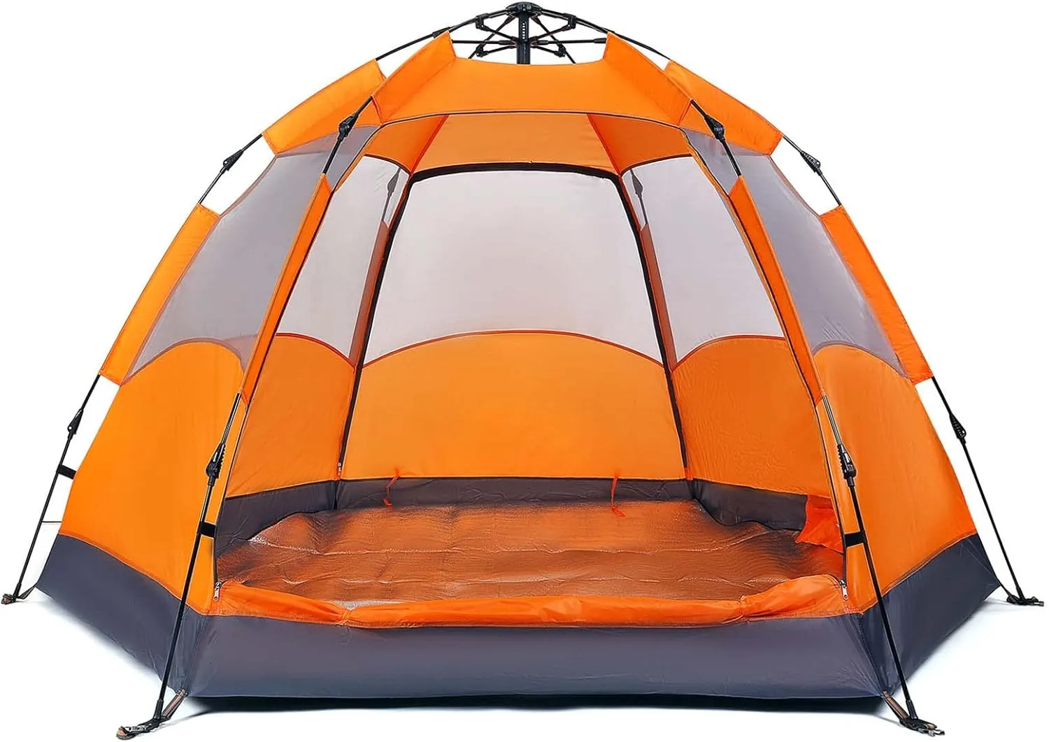 Fully Automatic Double Layer Tent, Dome Camping Tent 3/4 People, Waterproof and Windproof Family Tents, Easy Setup