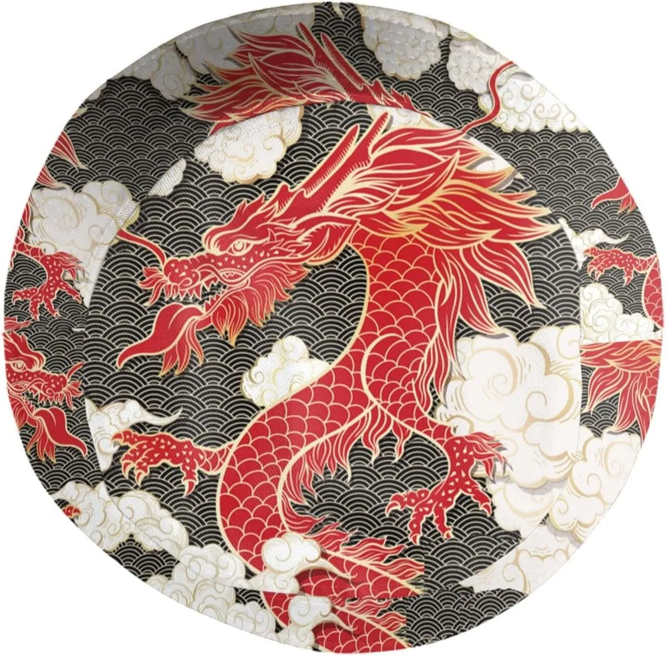 Funny Chinese Dragon Bucket Hat Sun Protection Wide Brim Hat Packable Summer Travel Dragon Fisherman Cap for Women Men