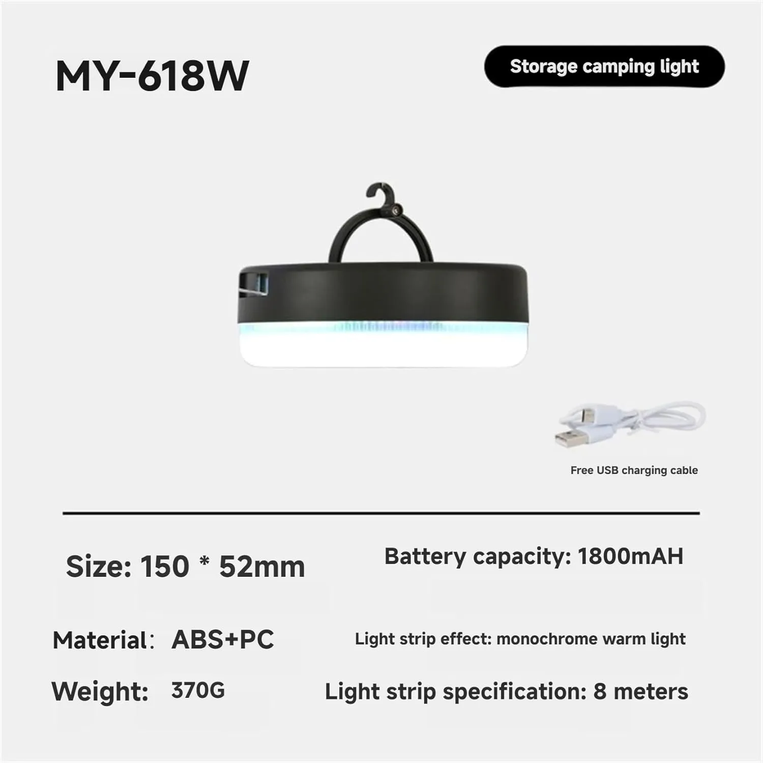 Galaxy LED Camping Light, Waterproof Outdoor Hanging Lamp, Long Battery Life, Multifunctional (Warm Light)