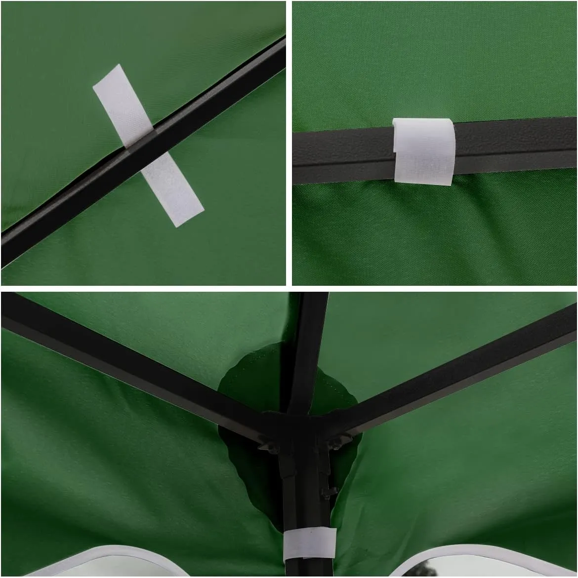 Gazebo Replacement Canopy Roof - Double Tiered Canopy Cover, 10x10 FT (Blackish Green)