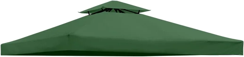 Gazebo Replacement Canopy Roof - Double Tiered Canopy Cover, 10x10 FT (Blackish Green)