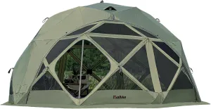 Gazebo Screen Tent with Rain-Proof Cover and Floorprint, 8-Sided Pop-up Hub Tent Canopy Shelter Portable Camping Shelter 13’x13’ 145 sq. ft. for 10-12 Person