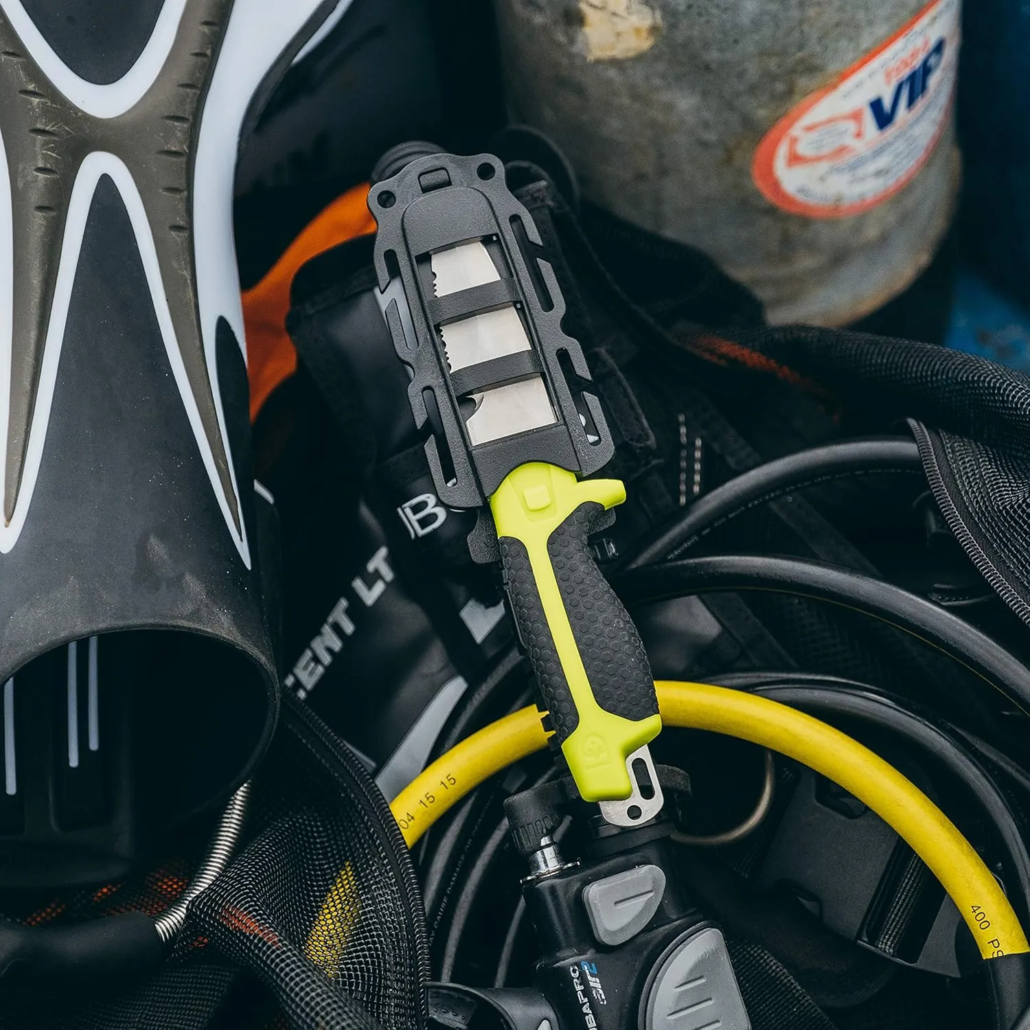 GEAR AID Tanu Dive and Rescue Knife with Sheath, 3” Blunt Tip Blade