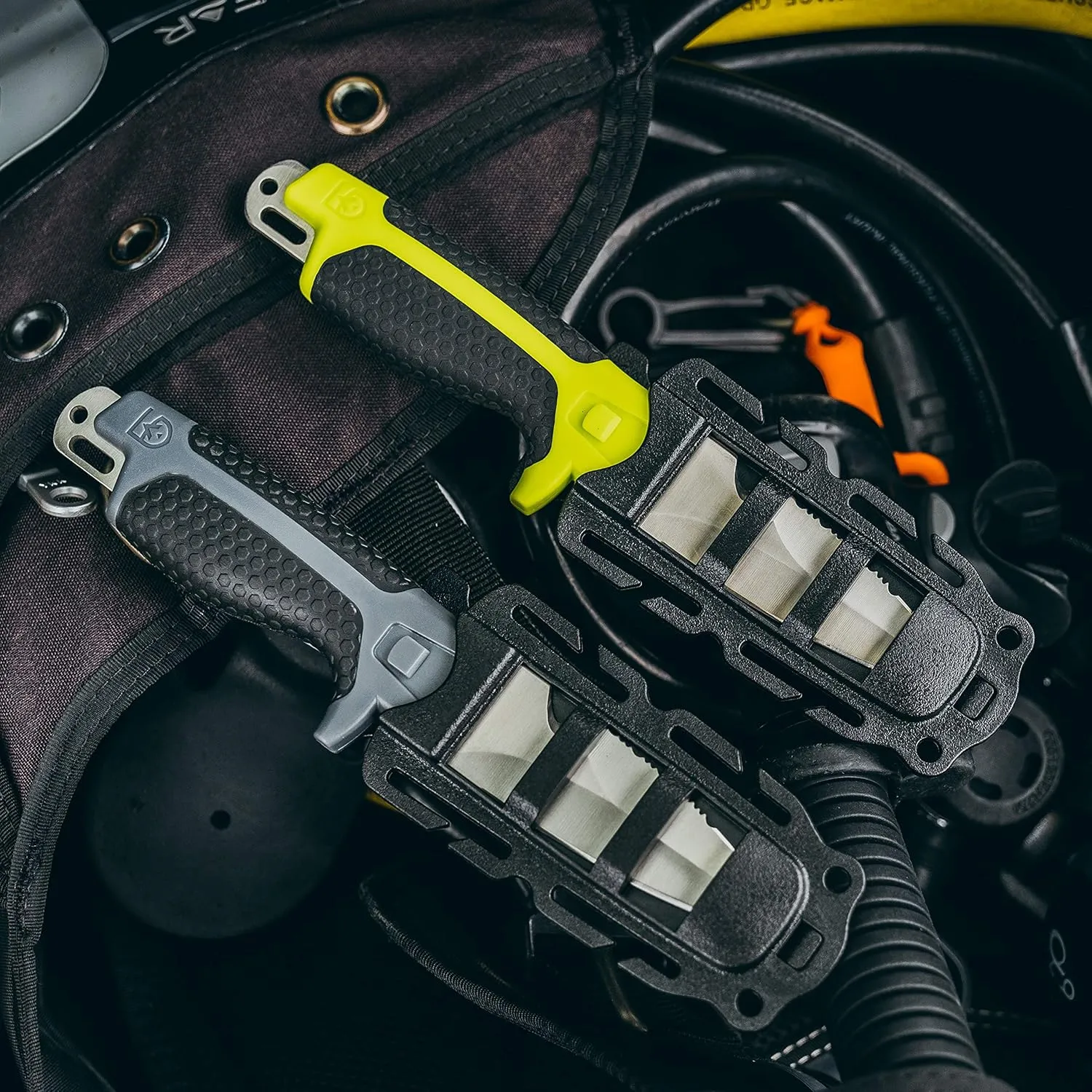 GEAR AID Tanu Dive and Rescue Knife with Sheath, 3” Blunt Tip Blade