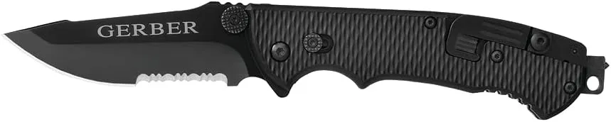 Gerber Gear Hinderer CLS Tactical Pocket Knife, 3.5" Serrated Blade EDC Folding Knife, Survival and Camping Gear