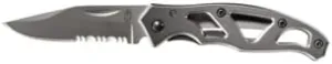 Gerber Gear Paraframe Mini Pocket Knife, 2.2 Inch Serrated Edge Small EDC Folding Knife with Safety Lock for Everyday Carry, Gifts for Men, Stainless Steel