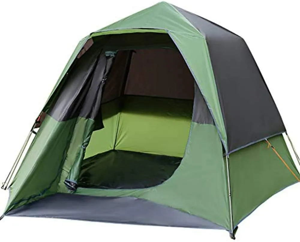 GeRRiT 6 Person Tent-Quick and Easy Camping Tent, Professional Waterproof and Windproof Fabric, 3 Sides Ventilation Mesh Sn Ventilation Net, Double Layer, Lightweight and Carrying Bag