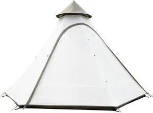 GeRRiT Family Camping Tent Large Waterproof Tipi Tents 4 Person Room Teepee Tent Instant Setup Double Layer for Outdoor Trip Yurt Truck Tent Hello