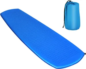 Giantex Camping Sleeping Pad, Self Inflating Mat w/Sponge, Waterproof Camping Air Mattress w/Carrying Bag for Tent, Lightweight Backpacking Sleeping Pad for Outdoor Hiking Travelling Road Trip, Blue
