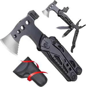 Gifts for Men Dad Husband - Stocking Stuffers for Men, Camping Accessories, Camping Essentials Axe - Fathers Day Gift Ideas, Christmas Birthday Gifts, Survival Kit, Tools for Hiking, Fishing