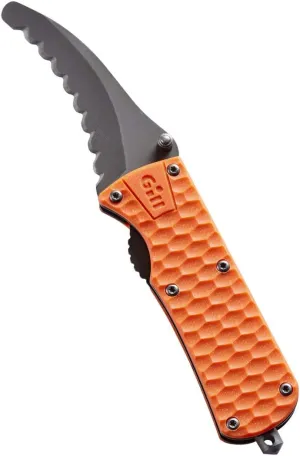 GILL Personal Rescue Knife with Folding Titanium Coated Serrated Blade