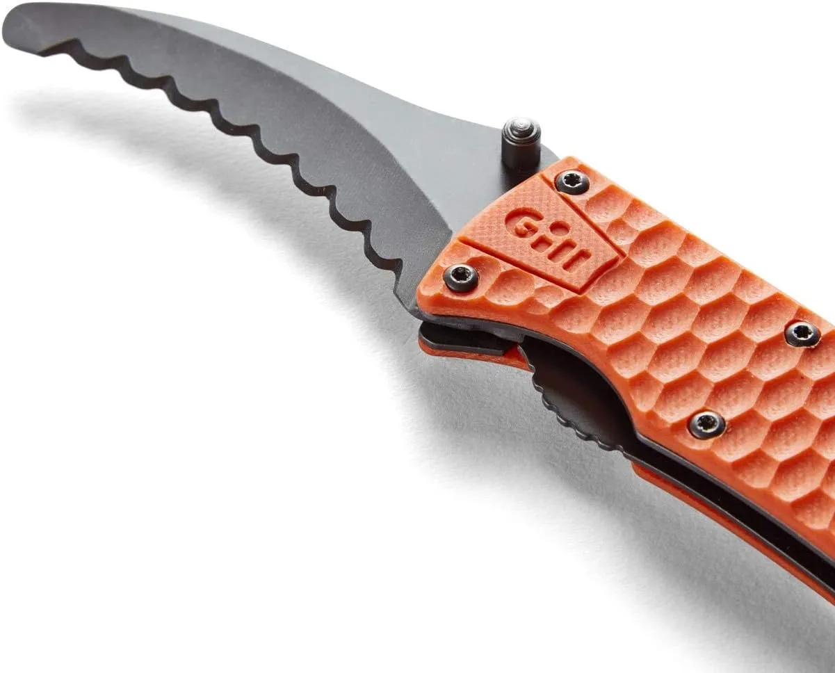 GILL Personal Rescue Knife with Folding Titanium Coated Serrated Blade