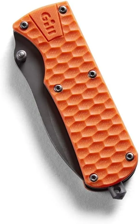 GILL Personal Rescue Knife with Folding Titanium Coated Serrated Blade