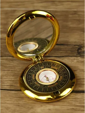Gossip Compass,Feng Shui Compass,Small Compass Feng Shui Plate High-Precision Beginner's Compass Three-Yuan Three-in-One Comprehensive Disk to Carry with You Ancient Chinese Compass