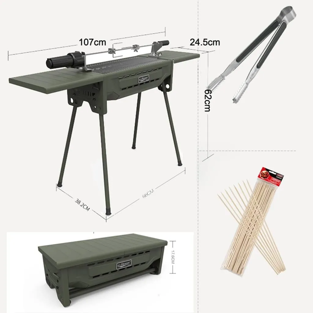 Grills Outdoor Cooking Charcoal, Kabob Grill Portable BBQ Large Camping Grill for Picnic, Patio and Backyard Barbecue