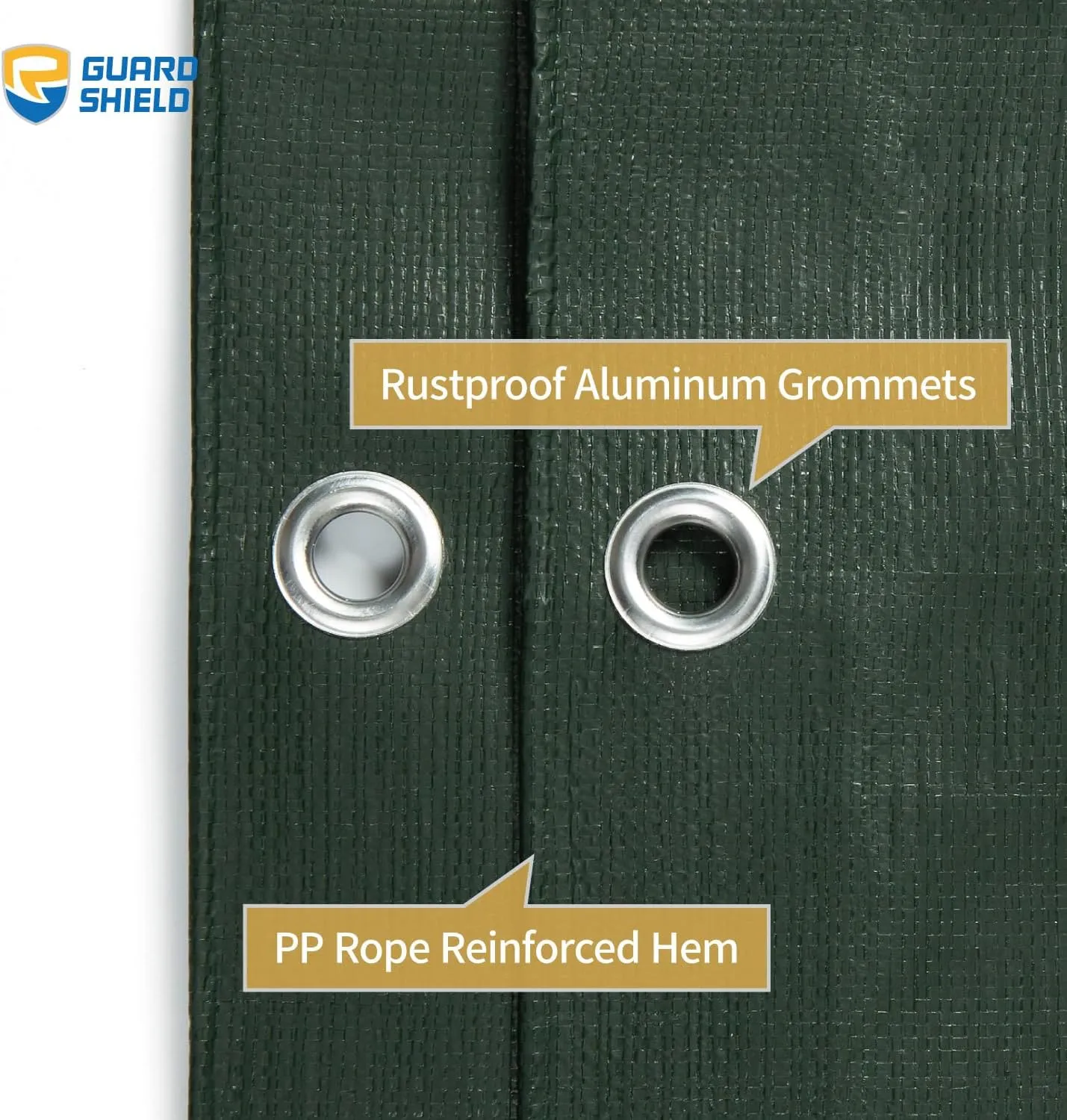 GUARD SHIELD Heavy Duty Matte Green Tarp Waterproof 10x12 Feet Large UV Resistant Tarps Cover Outdoor 11mil