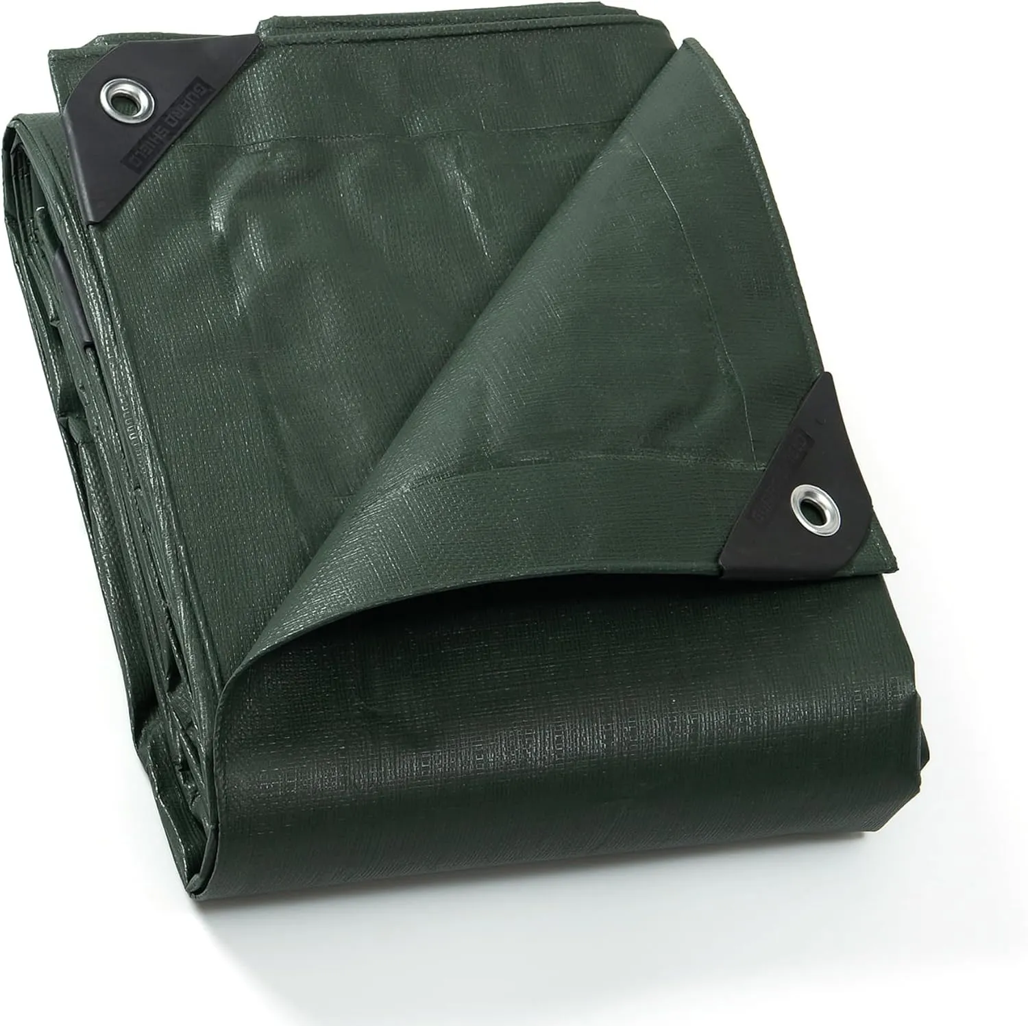 GUARD SHIELD Heavy Duty Matte Green Tarp Waterproof 10x12 Feet Large UV Resistant Tarps Cover Outdoor 11mil