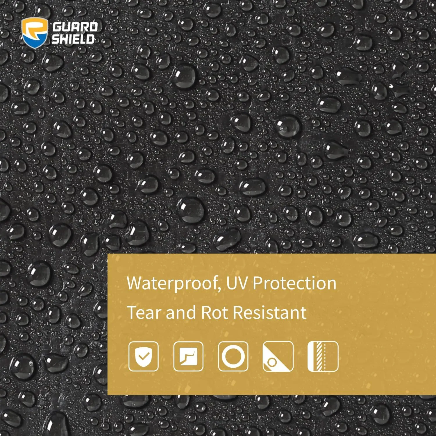 GUARD SHIELD Super Heavy Duty Black/Silver Ploy Tarp Cover 10x20 Feet Waterproof Tarps 16mil Thick UV and Tear Resistant Tarpualin