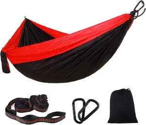 Hammock for Camping Double Hammocks Gear for The Outdoors Backpacking Survival or Travel - Portable Lightweight Parachute Nylon,B