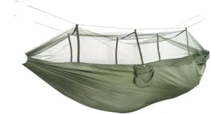 Hammock Outdoor Camping Outdoor Mosquito Net Hammock Double 210T Nylon Anti-Mosquito Parachute Cloth Air Camping Tent Hammocks for Outside(Gray)