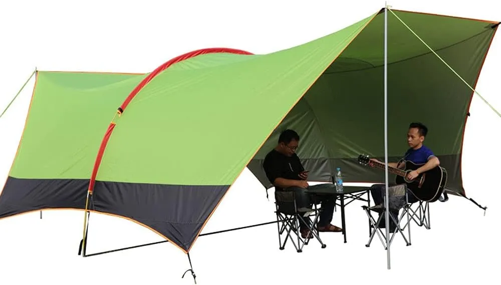 Hammock Rain Fly Tent Tarp, Large Waterproof Camping Tarp Shelter Protection Tent Tarp for Camping Hiking Backpacking Outdoor Adventure Sun Shelter, Folding Pergola Canopy,1