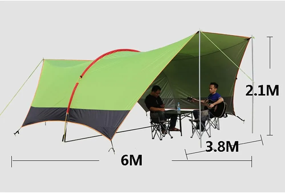 Hammock Rain Fly Tent Tarp, Large Waterproof Camping Tarp Shelter Protection Tent Tarp for Camping Hiking Backpacking Outdoor Adventure Sun Shelter, Folding Pergola Canopy,1
