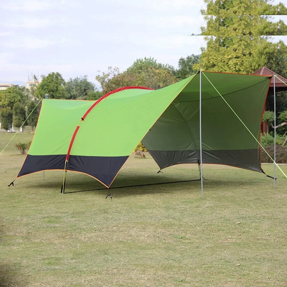 Hammock Rain Fly Tent Tarp, Large Waterproof Camping Tarp Shelter Protection Tent Tarp for Camping Hiking Backpacking Outdoor Adventure Sun Shelter, Folding Pergola Canopy,1