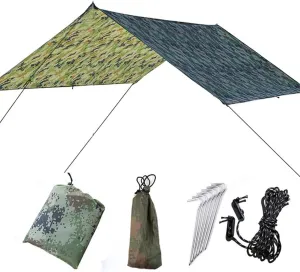 Hammock Rain Fly Tent Tarp,Portable Lightweight Waterproof Windproof Snowproof Camping Shelter 300cm x 300cm