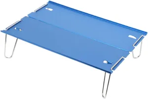 HANABASS Small Folding Aluminum Table Outdoor Side Table Portable for BBQ Picnic Camping