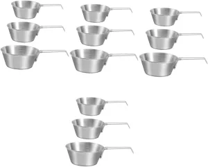 Happyyami 4sets Collapsible Camping Bowl Set Stainless Steel Mixing Bowls Portable Camping Dish Set for Hiking Outdoor 3pcs*4